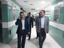 بازدید رییس دانشگاه علوم پزشکی اردبیل دکتراخوان اکبری ومعاون توسعه  دکترداورنیا از روند تکمیلی و پیشرفت پروژه تروما ومرگز اورژانس بیمارستان امام ره اردبیل