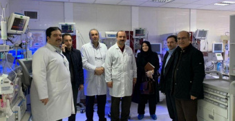 بازدید دکتر رضایی بنا معاون درمان دانشگاه علوم پزشکی اردبیل به همراه مدیر امور بیماری ها و مراکز تشخیصی درمانی معاونت درمان و رئیس اداره پرستاری دانشگاه از بخش های مختلف بیمارستان بوعلی اردبیل و بررسی نحوه خدمت رسانی به بیماران
