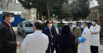 بازدید دکتر رضایی بنا معاون درمان دانشگاه علوم پزشکی اردبیل از بیمارستان فاطمی اردبیل و بررسی نحوه خدمت رسانی به بیماران و مسائل و مشکلات موجود درمانی