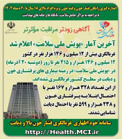 پویش ملی سلامت در سراسر کشور با شعار " آگاهی زودتر، مراقبت موثرتر"