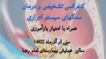 کنفرانس تشخیص و درمان سنگ های سیستم ادراری با امتیاز باز آموزی برای پزشکان عمومی و ارولوژیست