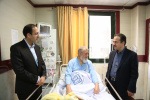 عیادت رئیس دانشگاه علوم پزشکی اردبیل از امام جمعه شهرستان نیر حجت السلام مقدسی