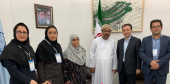 بازدید رئیس کمیته سلامت عمان از غرفه دانشگاه علوم پزشکی اردبیل