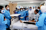 بازدید معاون پرستاری وزیر بهداشت از بخش های مختلف مرکز کرونای بیمارستان امام خمینی (ره) اردبیل