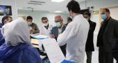 بازدید سرپرست دانشگاه علوم پزشکی اردبیل از بخشهای مختلف مرکز کرونای بیمارستان امام خمینی (ره) اردبیل