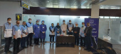 استقرار تیم مراقبت بهداشتی مرزی هوایی مرکز بهداشت شهرستان اردبیل در فرودگاه اردبیل جهت غربالگری حجاج