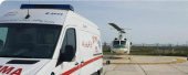 اعزام هوایی بیمار ۳۰ ساله با مسمومیت دارویی از بیمارستان شهدای شهرستان پارس آباد مغان به بیمارستان امام خمینی (ره) اردبیل توسط بالگرد اورژانس هوایی استان