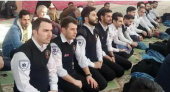 حضور پرسنل اورژانس ۱۱۵ پارس آباد در مراسم پرشکوه نماز جمعه و شرکت در راهیپمایی محکومیت هتک حرمت نشریه فرانسوی