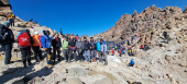صعود جمعی از همکاران دانشگاه به قله سبلان
