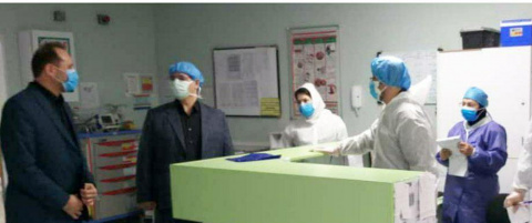 بازدید سرپرست دانشگاه علوم پزشکی استان از بخش اورژانس مرکز کرونای بیمارستان امام خمینی (ره) اردبیل در صبح روز عاشورا
