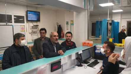 بازدید رئیس دانشگاه علوم پزشکی اردبیل از بیمارستان امام خمینی (ره) شهرستان بیله سوار