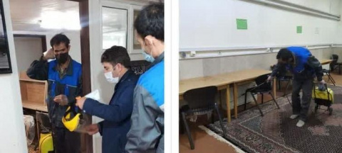سم پاشی خوابگاه های دانشجویی دانشگاه علوم پزشکی اردبیل در آستانه آغاز سالتحصیلی جدید
